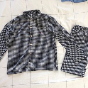 Petit Bateau Plaid pajama set 10 years